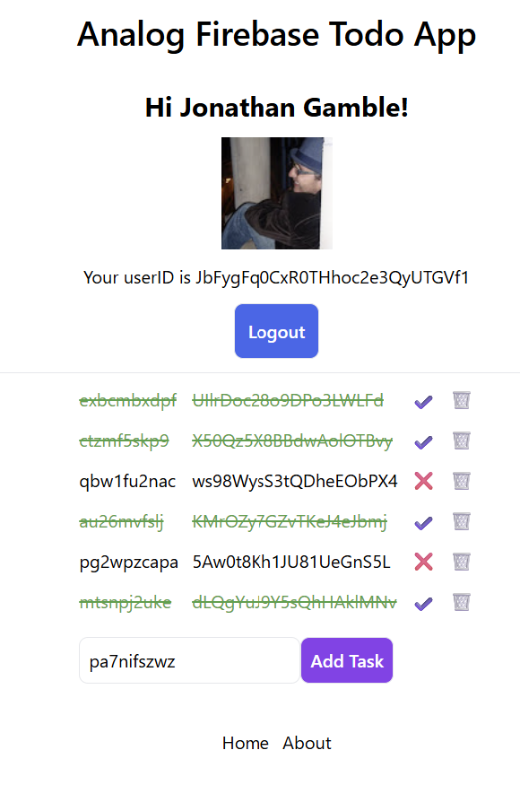 Analog Firebase Todo App