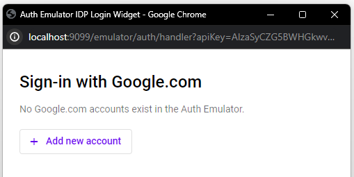 Firebase Emulators Login