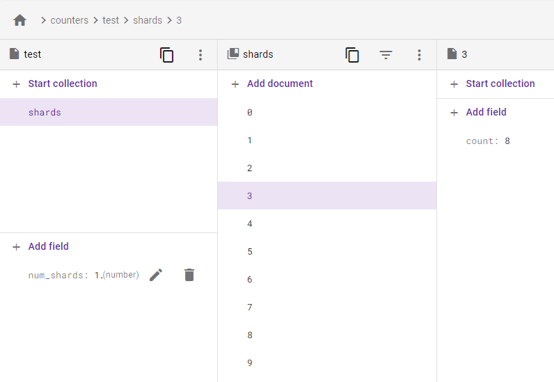 Firestore Sharding Example